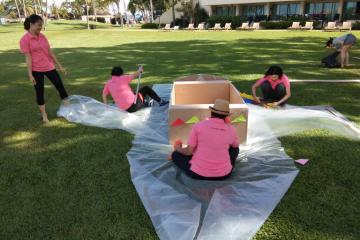 flat out afloat creative team building