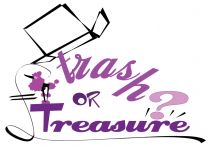 Pink and purple logo for Catalyst team building activity Trash or Treasure
