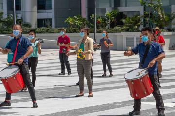 corporate drumming for distanced teams