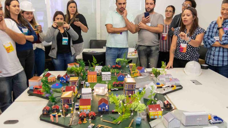 game day city build creative team building activity conquistar catalyst brazil