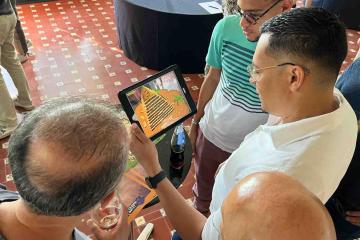 teams explore AR Pyramid Quest