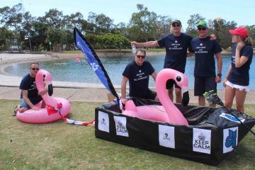 flat out afloat fun team building challenge