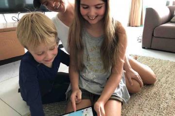 family activity while at home