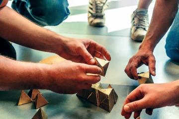 flat out pyramid puzzle creative team building